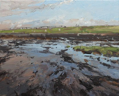 Meinel, Mathias, Watt bei Husum I, 40 x 50cm, Öl auf Leinw., 2025