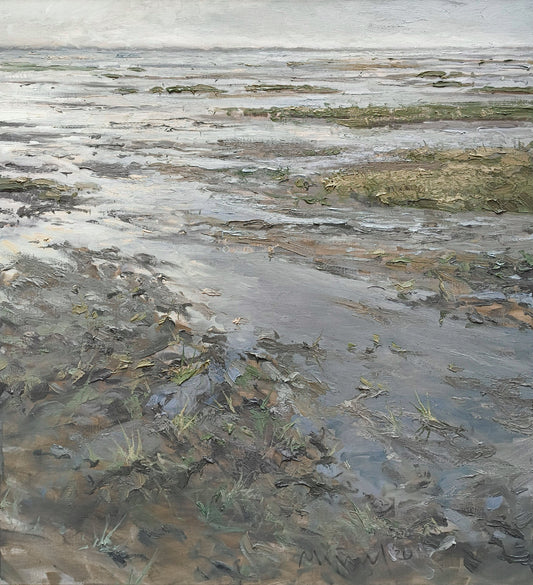 Meinel, Mathias, Watt bei Lüttmoorsiel II, 100 x 110cm, Öl auf Leinwand