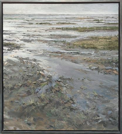 Meinel, Mathias, Watt bei Lüttmoorsiel II, 100 x 110cm, Öl auf Leinwand