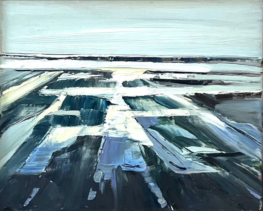Tegtmeier, Claus, Wattenvorland, 24 x 30cm, Öl auf Leinwand