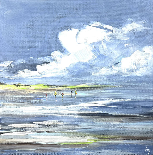 Ramm, Ines, Wattwanderung, 20 x 20cm, Acryl auf Leinwand