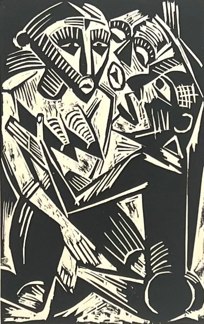 Pechstein, Max, Weib vom Manne begehrt, 25 x 15,8cm, Blatt 21, Holzschnitt, 1920