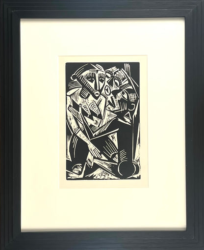 Pechstein, Max, Weib vom Manne begehrt, 25 x 15,8cm, Blatt 21, Holzschnitt, 1920