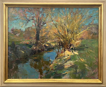 Wirtz, Björn, Weide an der Volkach, 40 x 50cm, Ölgemälde