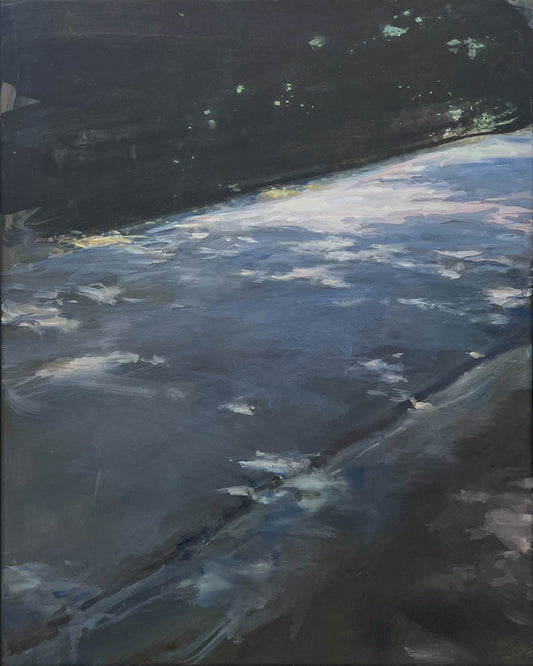 Weiner, Corinna, Licht und Schatten auf dem Weg zum Meer, 50 x 40 cm, Öl auf Leinwand