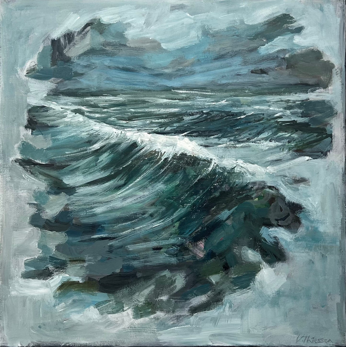 Thiessen, Vivien, Meeresfenster, 50 x 50cm, Ölgemälde