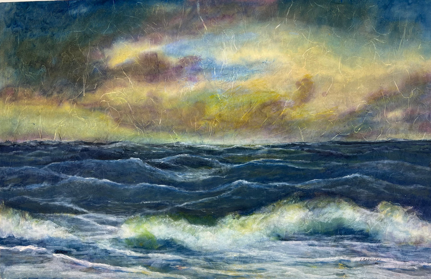 Radeloff, Jens, Wellentosen, 62 x 97cm, Aquarell auf Japanpapier