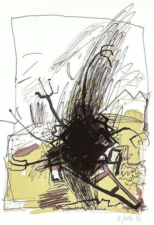 Zille, Rainer, Wendemaschine 2, 40 X 27cm, e.a., Siebdruck, 1990 (Kopie)