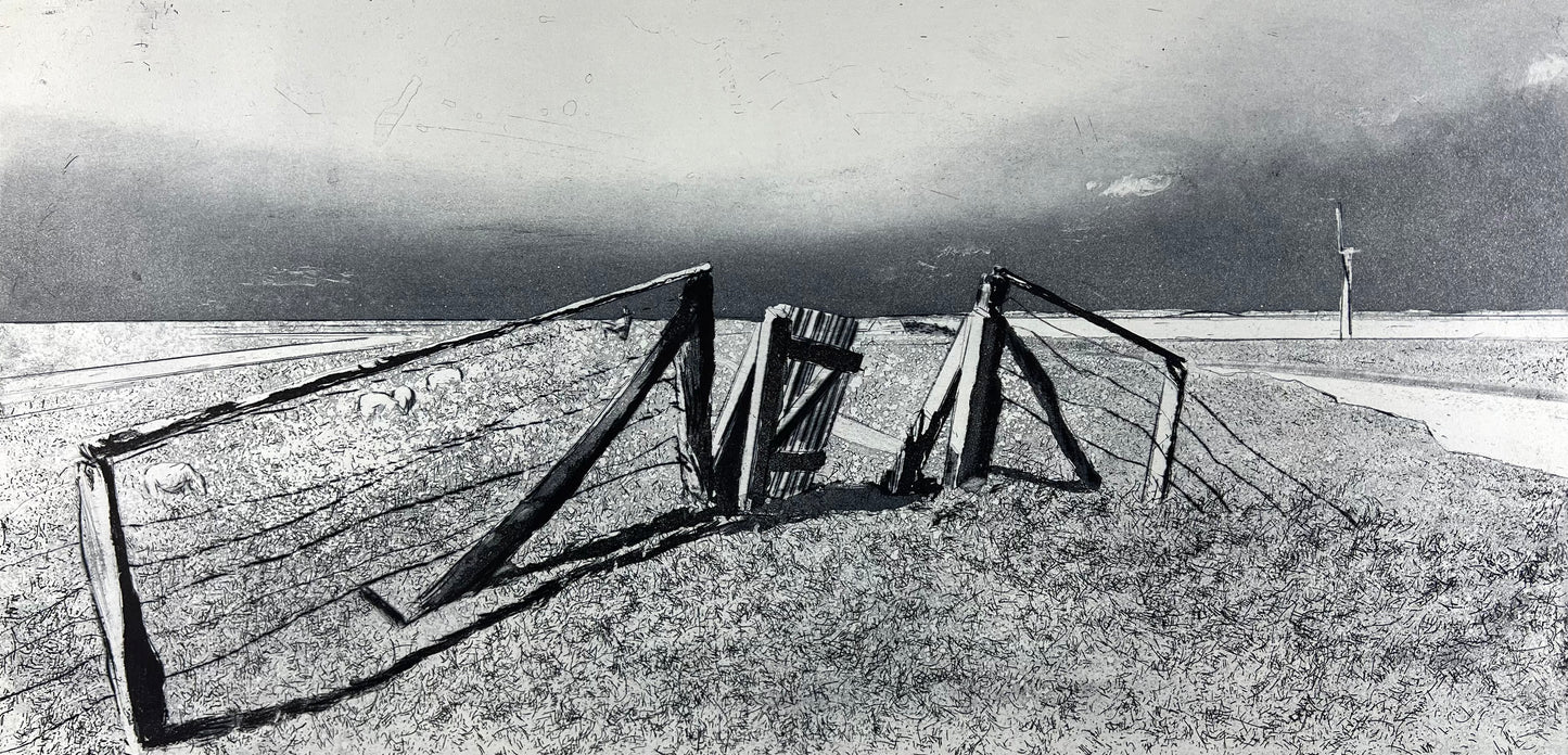 Werkmeister, Wolfgang, Altes Hecktor, Westküstenzyklus II, 30 x 60cm, Radierung, 2002