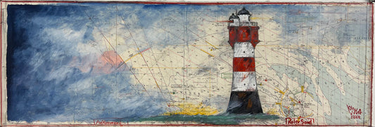West, Ole, Aufkommend, Sand, 20 x 60cm, Mischtechnik