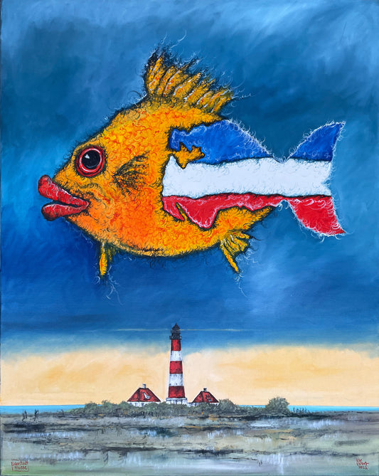 West, Ole, Eiderstedt-Flosse, 80 x 100cm, Öl auf Leinwand