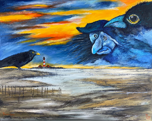 West, Ole, Vor Sonnenaufgang, 100 x 80cm, Öl auf Leinwand