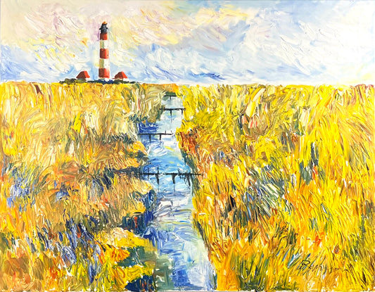 Linnenbrink, Peter, Westerhever Priel, 70 x 90cm, Öl auf Leinwand