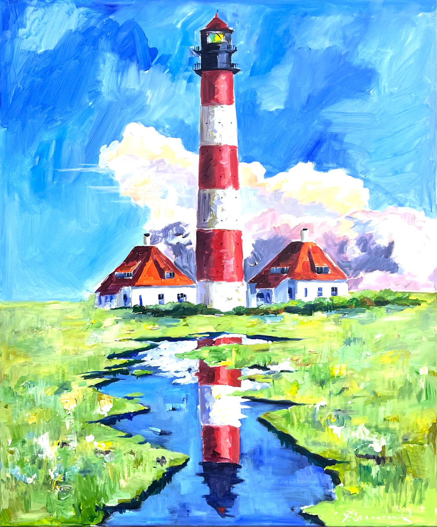 Linnenbrink, Peter, Westerhever, 120 x 100cm, Öl auf Leinwand