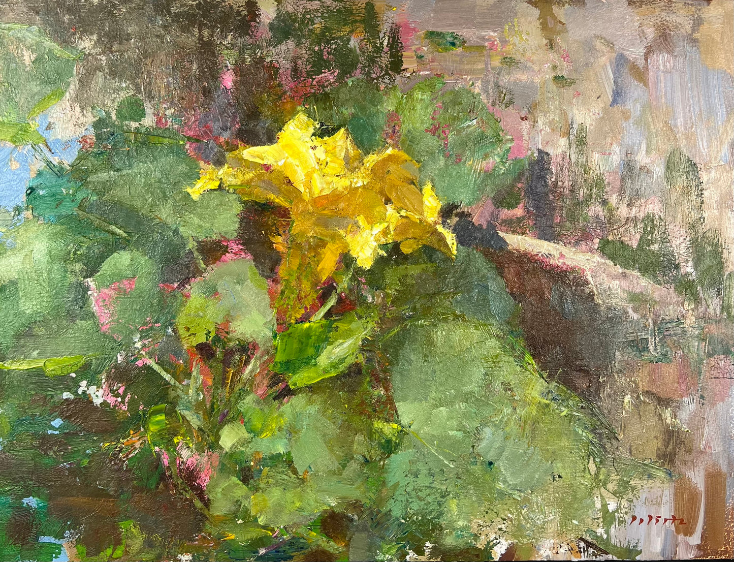 Wirtz, Björn, Kürbisblüte I, 30 x 40cm, Ölgemälde
