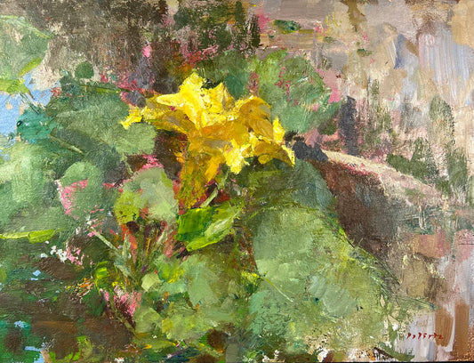 Wirtz, Björn, Kürbisblüte I, 30 x 40cm, Ölgemälde