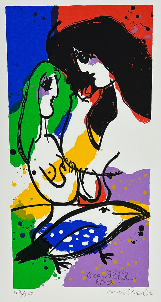 Leu, Michael, With beautiful Bird, 35,2 x 18cm, 119/300, Serigrafie
