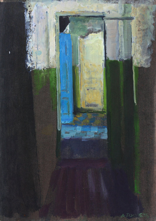 Tchepets, Anja, Wohnungsflur, 42 x 30cm, Mischtechnik auf Papier