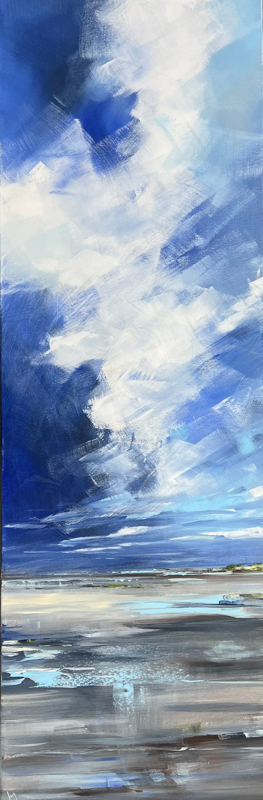 Ramm, Ines, Wolkenrausch, 150 x 50cm, Acryl auf Leinwand