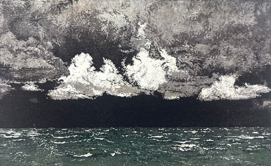 Wieland, Wolken und Meer, 21 x 34cm, Radierung