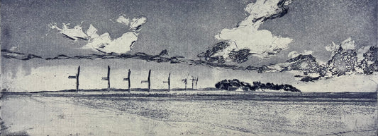 Werkmeister, Wolkenzug I, 12 x 31,5cm, Radierung