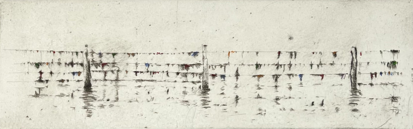 Beckmann, Otto, Zaun, 9,1 x 28,5cm, e.a., Radierung