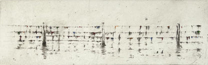 Beckmann, Otto, Zaun, 9,1 x 28,5cm, e.a., Radierung