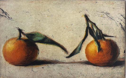 Wever, Peter, Zwei Mandarinen, 15,5 x 24,5, 96/150, Radierung