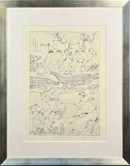 Leiß, Hans-Ruprecht, Zwei und zwei, 38 x 26cm, Radierung