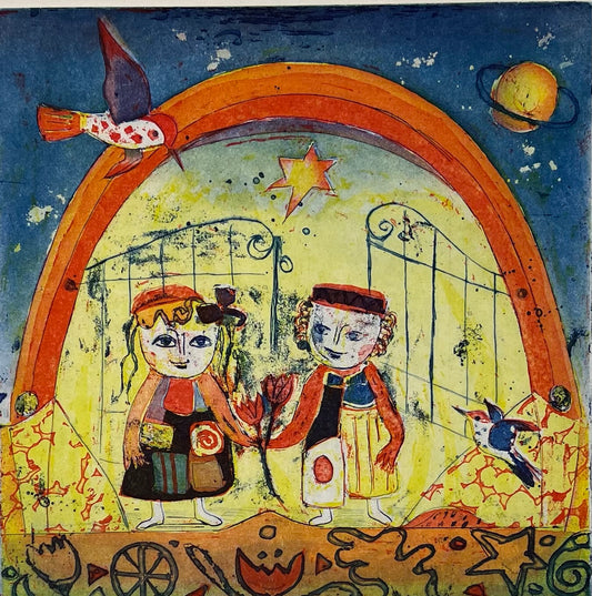 Otto, Elfriede, Zwilling, 20 x 20cm, 163/195, Farbradierung