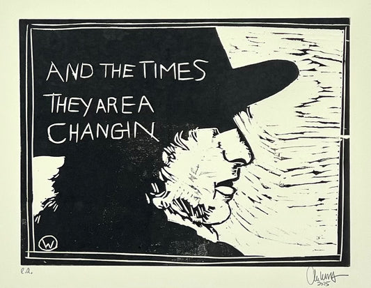 West, Ole, And the times they are , 22,5x30, (e.a.), Holzschnitt, 2025