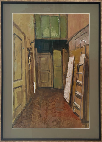 Tchepets, Anja, Brauner Flur, 67 x 44,5cm, Öl auf Karton