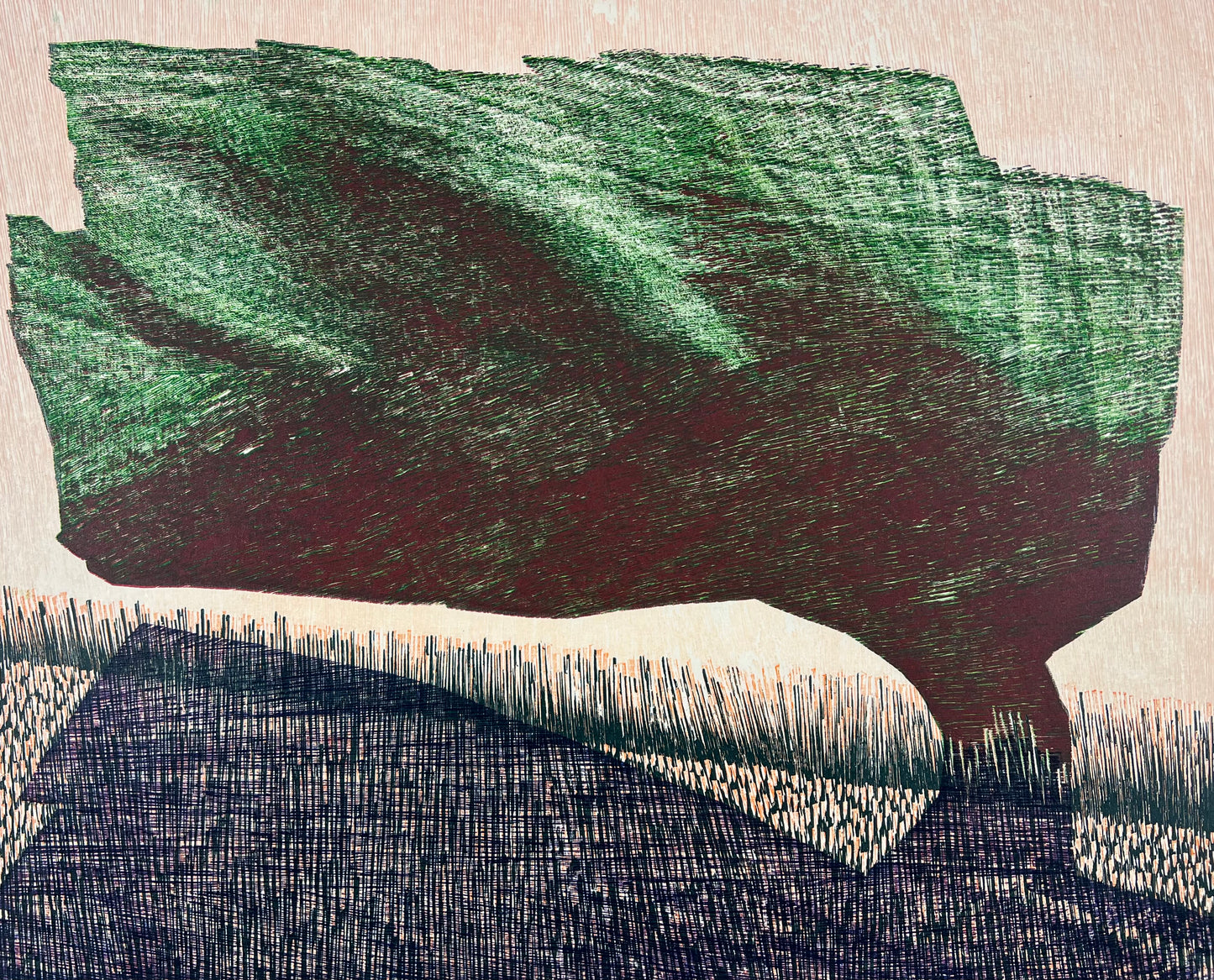 Hermanns, Gerhard, Dennoch, 51 x 67cm, Holzschnitt, 1980
