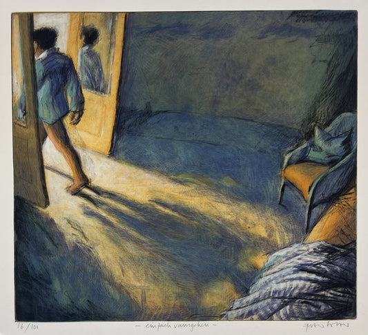 Wever, Peter, Einfach rausgehen, 44,5 X 49cm, 24/100, Radierung