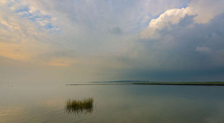 Reinstadler, Mario, Friedvolle Husumer Bucht im Abendlicht, 55 x 100cm, 05/50, Pigmentdruck