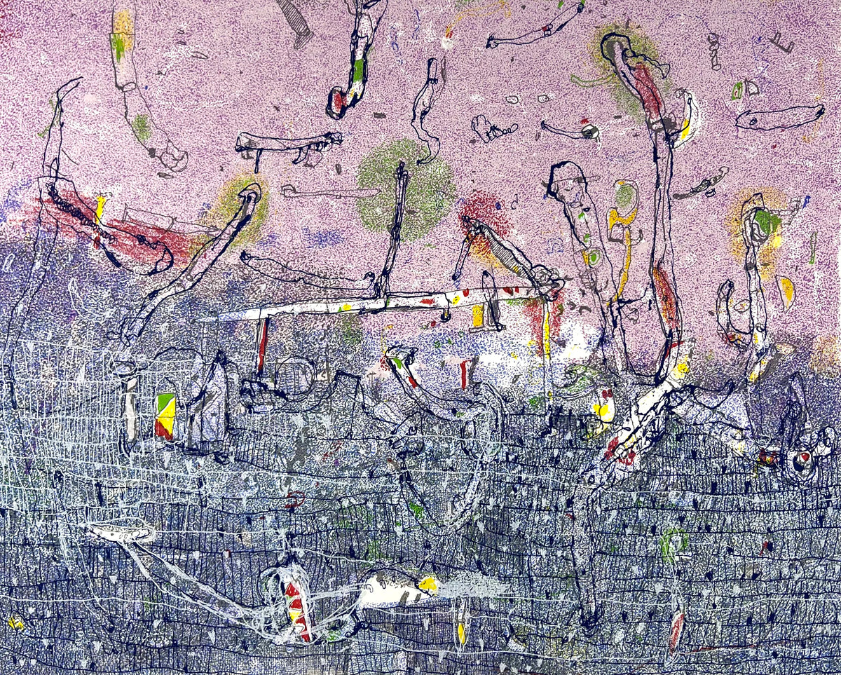 Behrendt, Falko, Lilalu, 26 x 32cm, Siebdruck, 2001