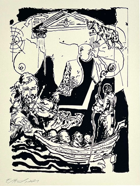 Schult, Frank, ohne Titel 3, 28 x 21cm, e.a., Siebdruck, 2021
