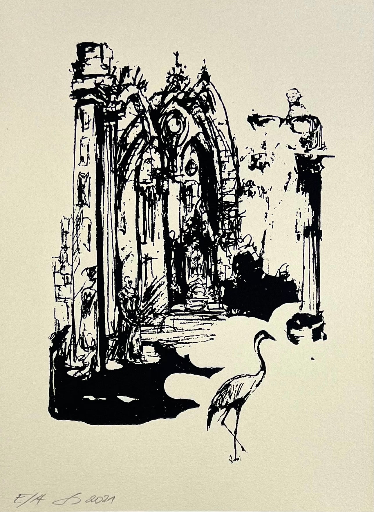 Schult, Frank, ohne Titel 4, 28 X 21cm, e.a., Siebdruck,2021