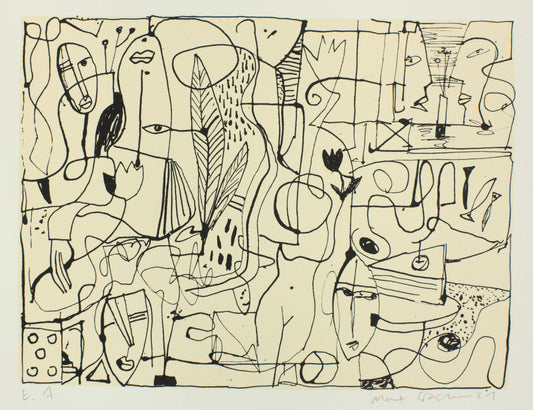 Grimm, Max, o.T., 38 x 32cm, e.a., Siebdruck