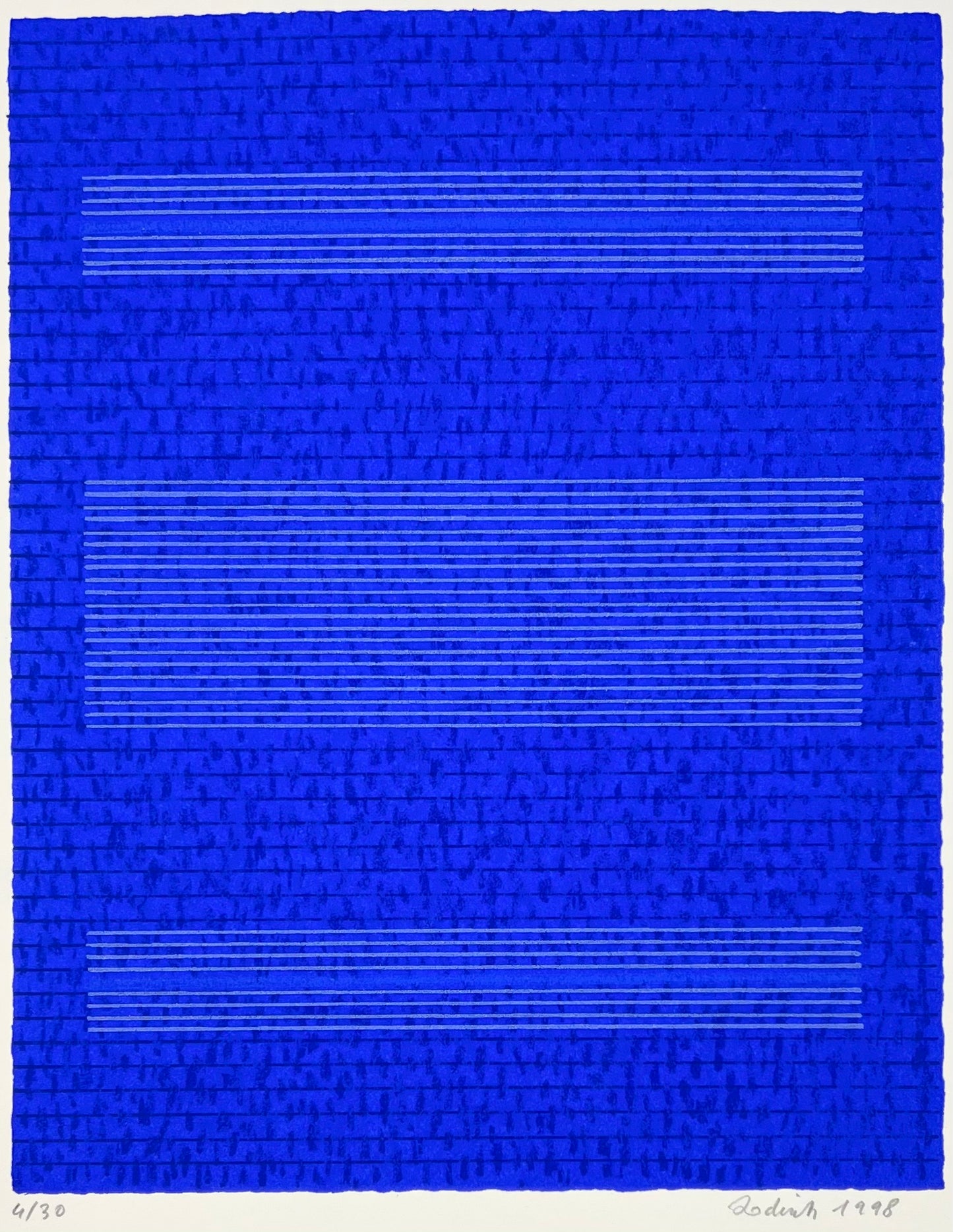 Dodinh, Huong, o.T., blau klein, 24 x 19cm, 4/30, 1998