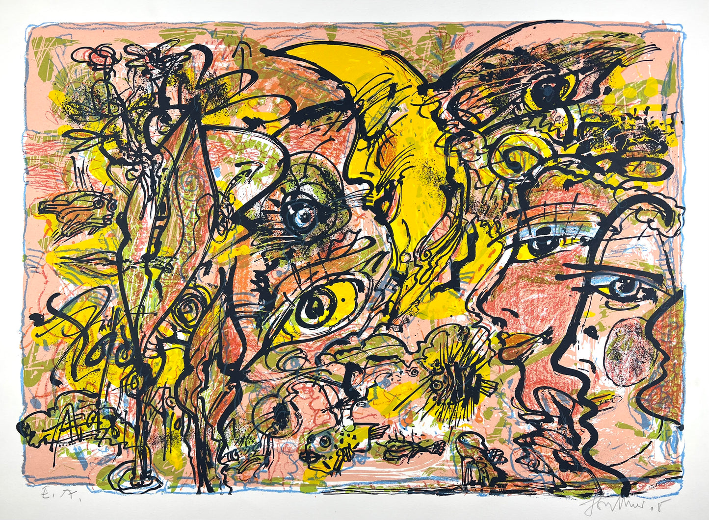 Büttner, Feliks, Ohne Titel, 49 x 69cm, e.a., Siebdruck, 2008