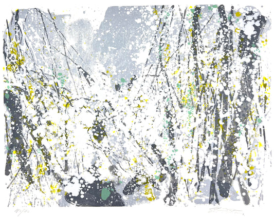 Teh-Chun, Chu, o.T. 2, (Winterwald), 49,5 x 66,5cm, 4/40, Siebdruck