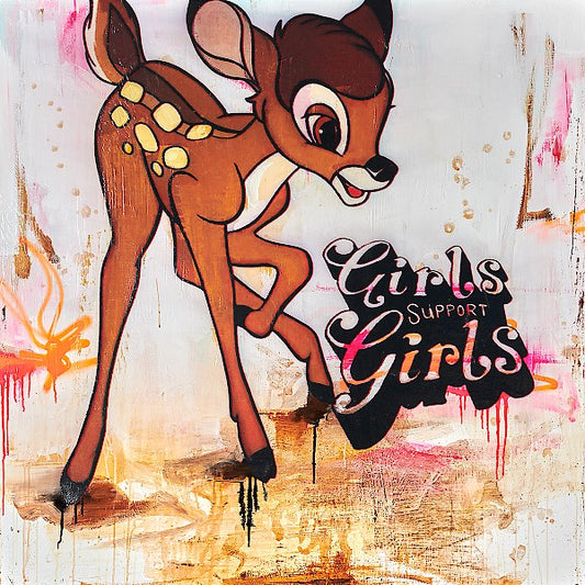 Döring, Jörg, Support girls (1/1), 130 x 130cm, Mixed Media