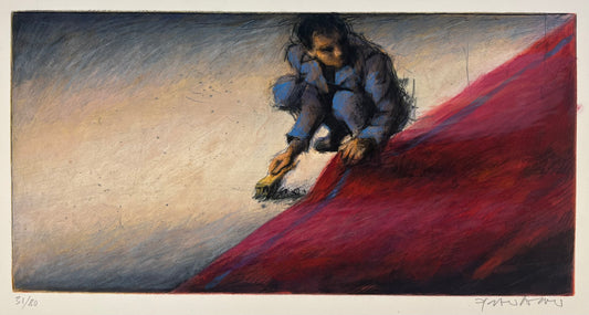 Wever, Peter, Unterm Teppich, 25,5 x 51cm, 31/80, Radierung