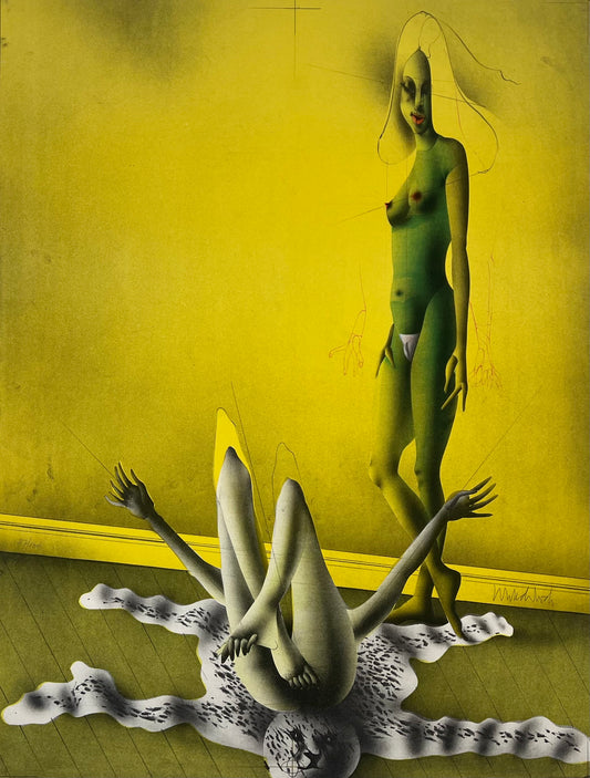 Wunderlich, Paul, Zwei Akte auf Leopardenfell, 65 x 50cm, 37/100, Farblithografie, 1974