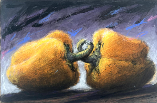 Wever, Peter, Zwei gelbe Paprika, 15,8 x 23,8cm, 115/150, Radierung